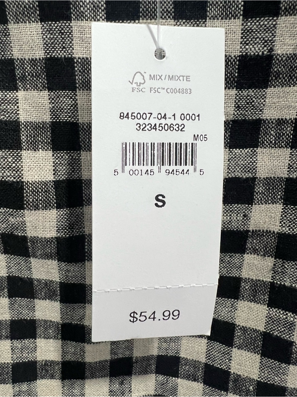 GAP Black and White Gingham Square-Neck Camisole - Picture 2 of 8
